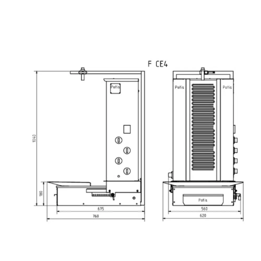 Grill à gyros électrique POTIS PG8651