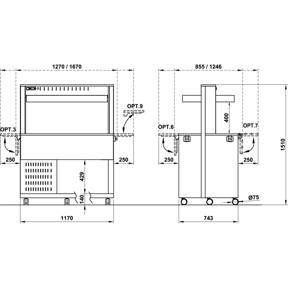 Vitrine libre-service ROCAM 01000ATH3FRE