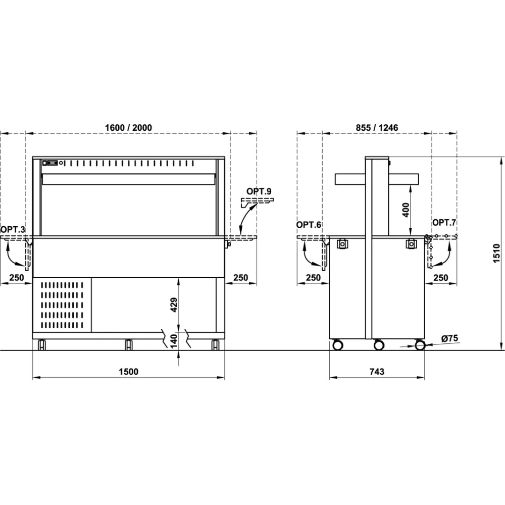 Vitrine libre-service ROCAM 01000ATH4FRE