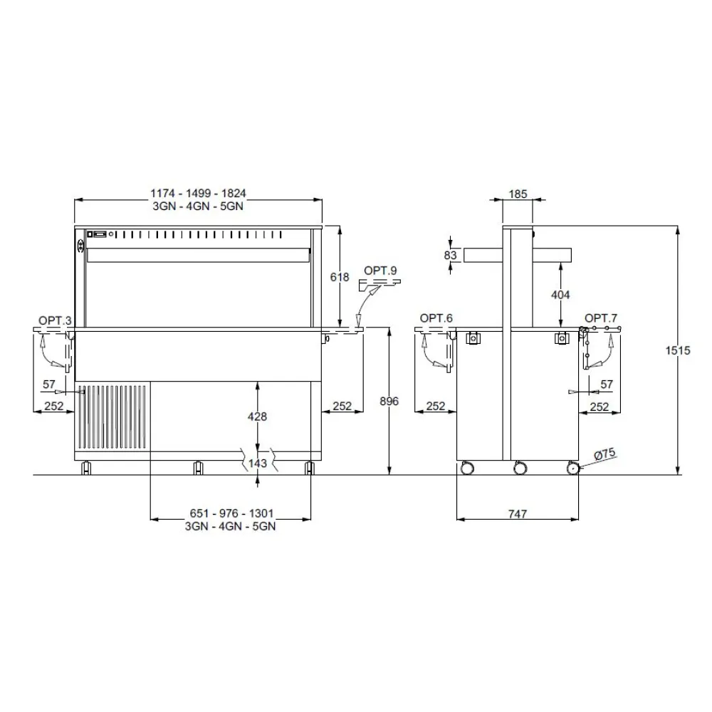 Vitrine libre-service ROCAM 01000ATH5MRV