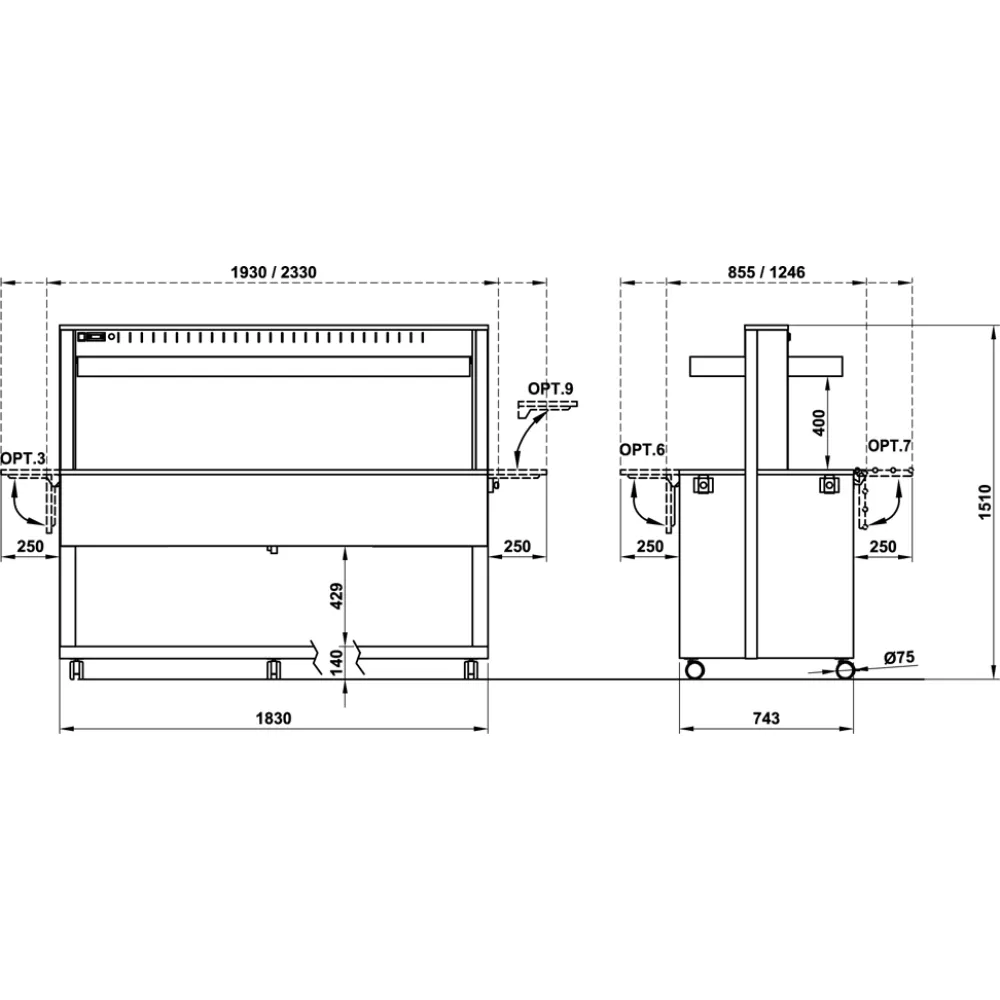 Vitrine libre-service ROCAM 01000ATH5FBM