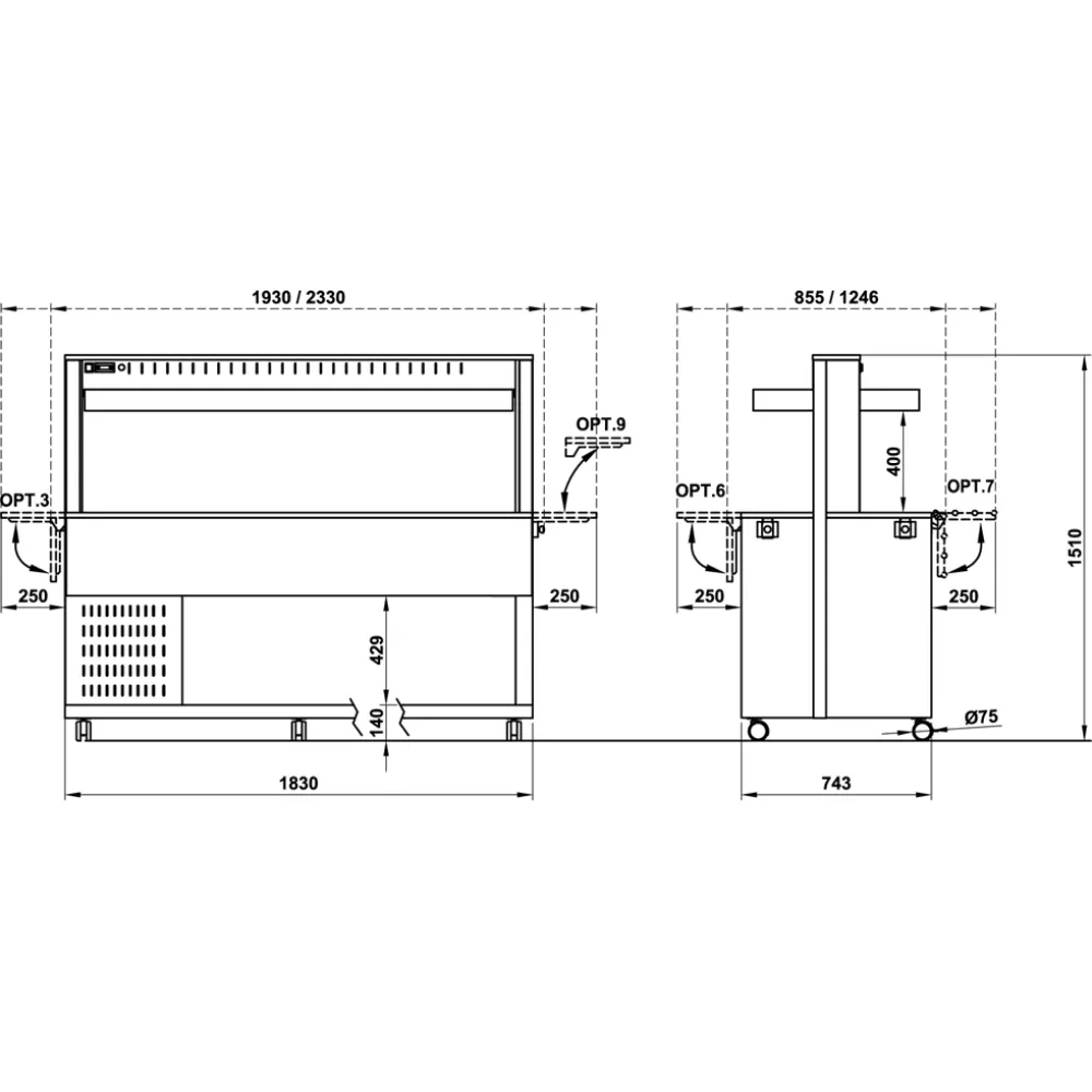 Vitrine libre-service ROCAM 01000ATH5FRE