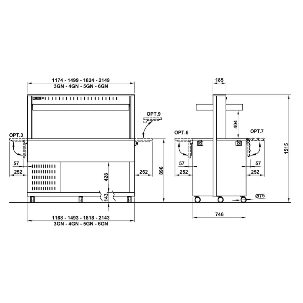 Vitrine libre-service ROCAM 01000ATH6FRE