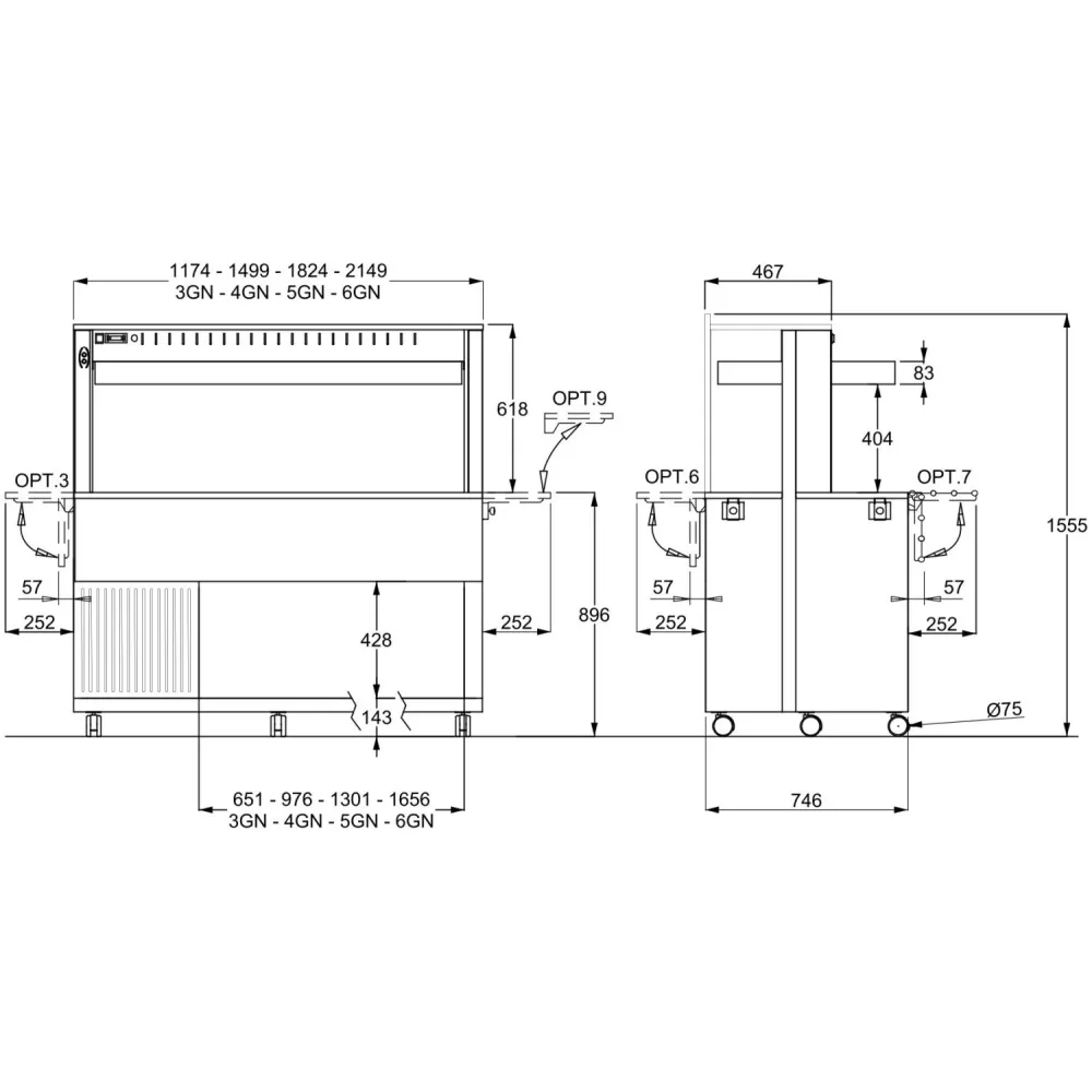 Vitrine libre-service ROCAM 01000ATH6FREW