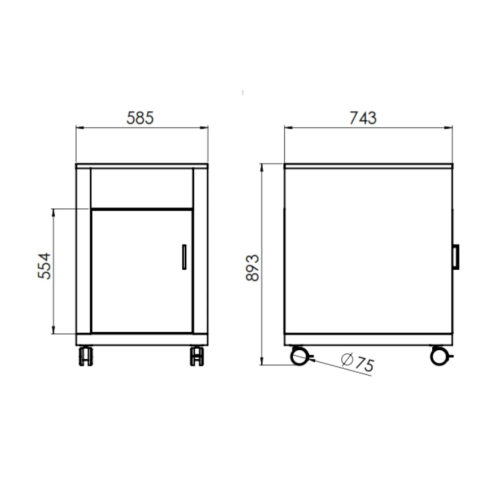 Vitrine libre-service ROCAM 010MOATHPLC19/N