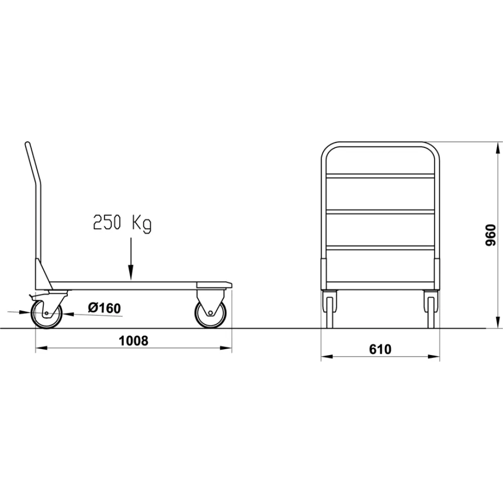 Chariot-plateforme ROCAM 04000BAC100IN