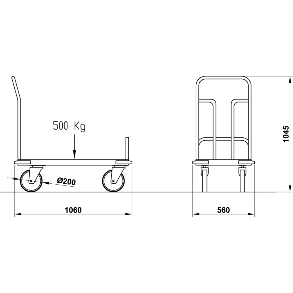 Chariot-plateforme ROCAM 04000BAC100R