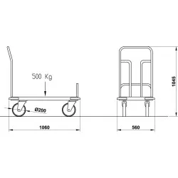 Chariot-plateforme ROCAM 04000BAC100R