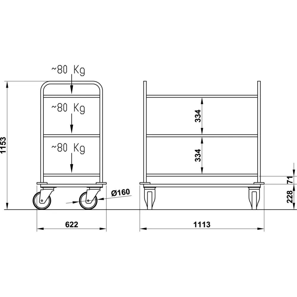 Chariot de service ROCAM 04000CERRININ