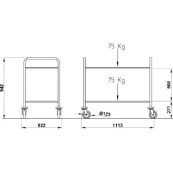 Chariot de service ROCAM 04000DRA000IN