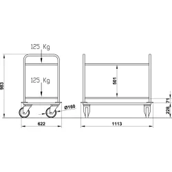 Chariot de service ROCAM 04000DRARININ