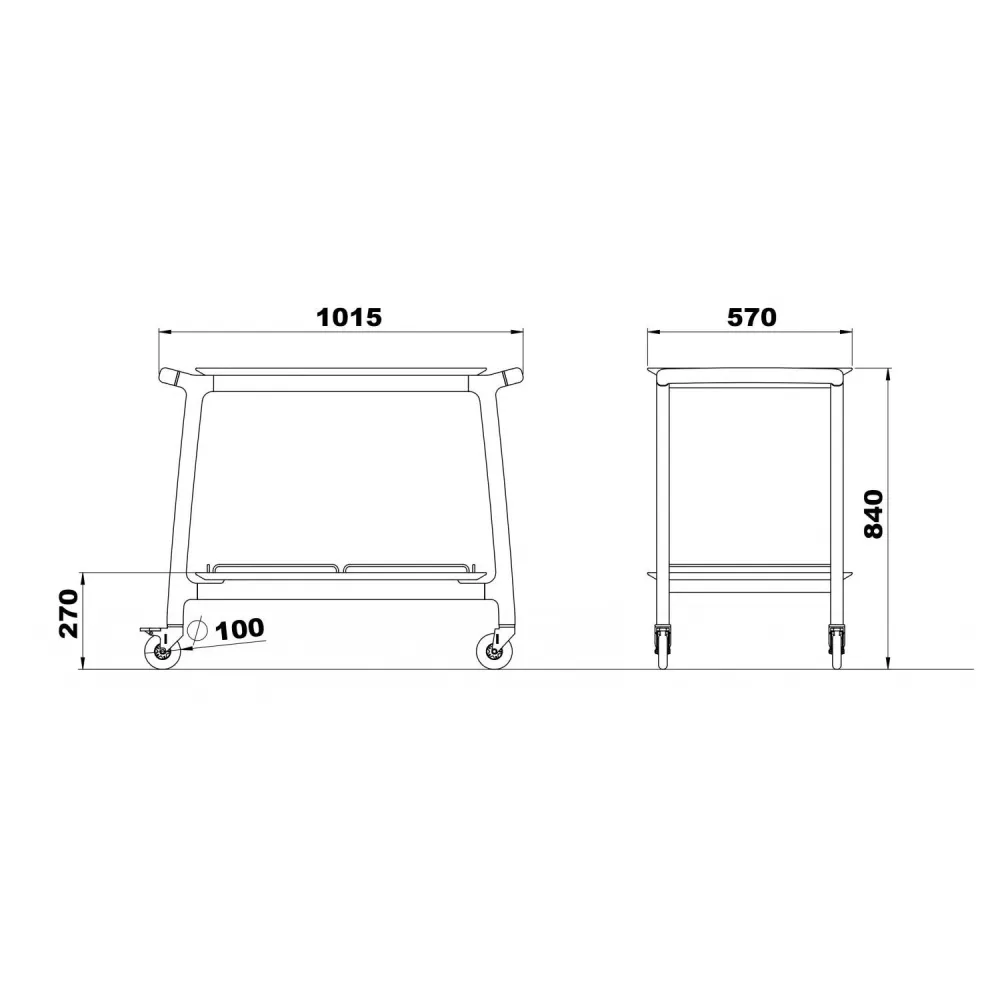 Chariot de service ROCAM 005LEARI/2