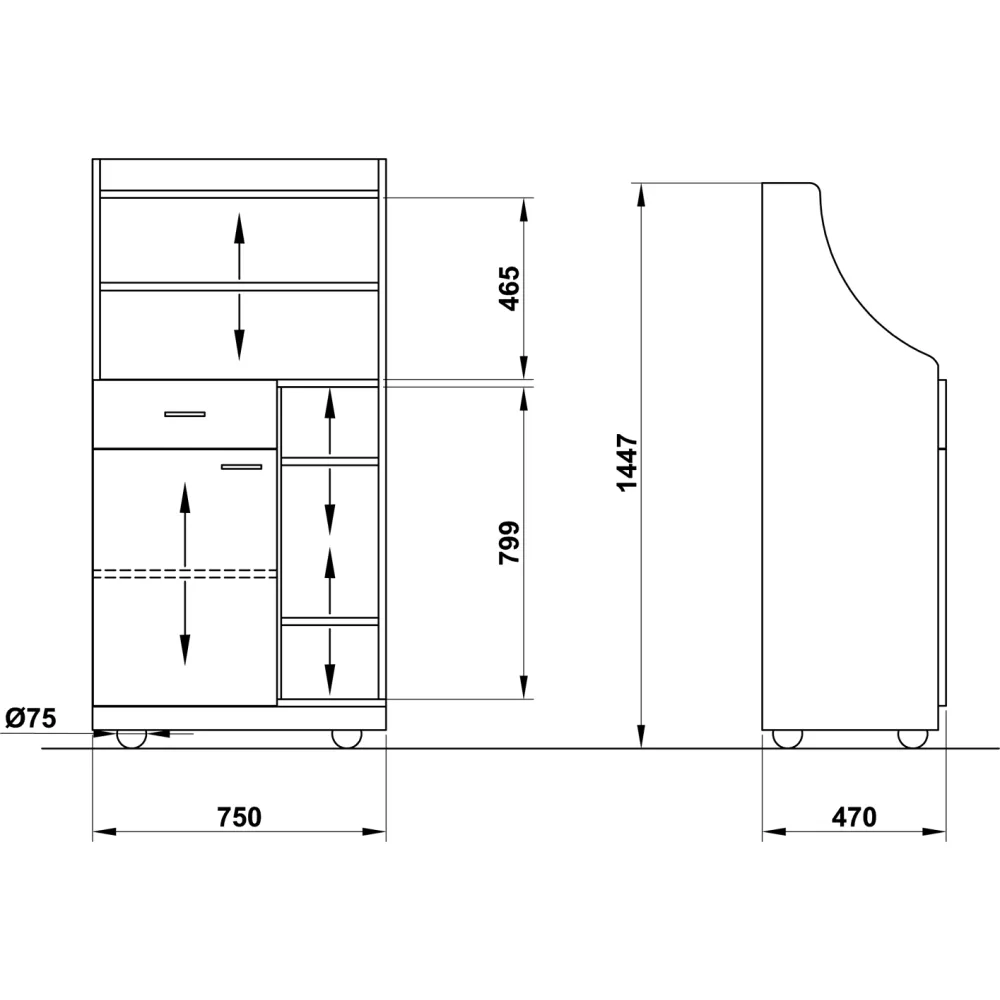 Station de service pour serveurs ROCAM 01500PER/A175