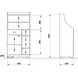 Station de service pour serveurs ROCAM 01500PER/A175