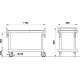 Chariot de service ROCAM 008INART/02ML
