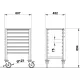 Chariot pour bac GN 1/1 ROCAM 039001/1C08IN