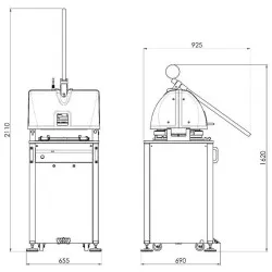 Laminoir à pâte ROLLMATIC DIRO DR-M/11