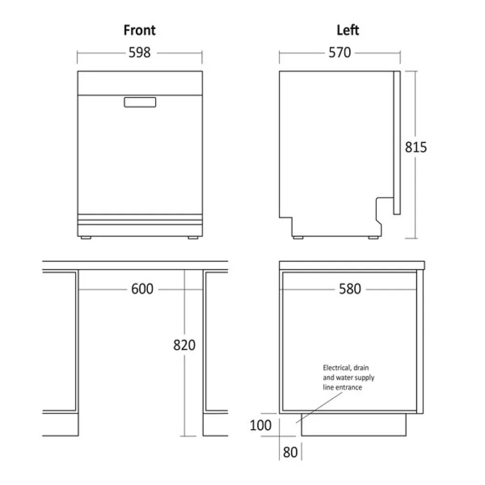 Lave-vaisselle Scandomestic HOME 33102010000DWB1444WD
