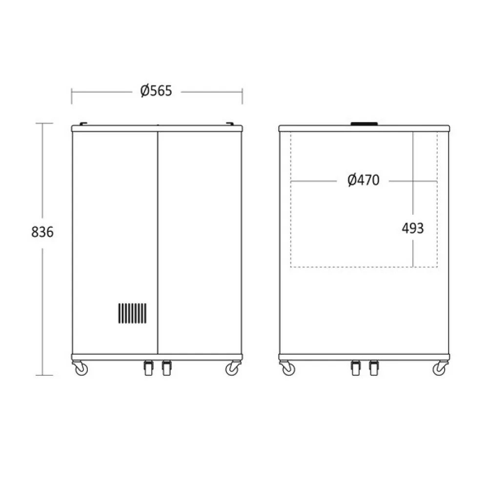 Vitrine cylindrique pour canettes SCANDOMESTIC 26320087BE10000