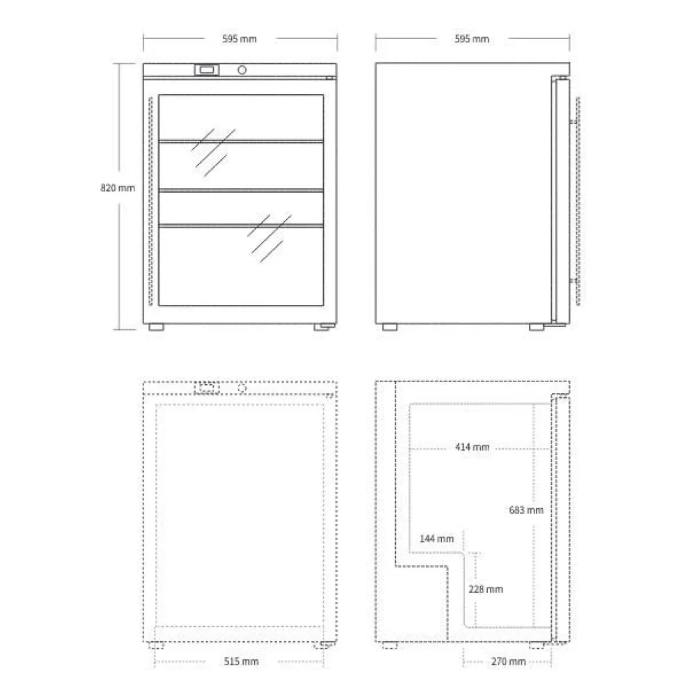 Armoire réfrigérée vitrée SCANDOMESTIC 35310145GDE10000