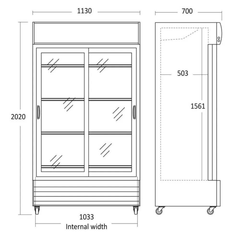 Armoire réfrigérée vitrée SCANDOMESTIC 26311002SLE310000