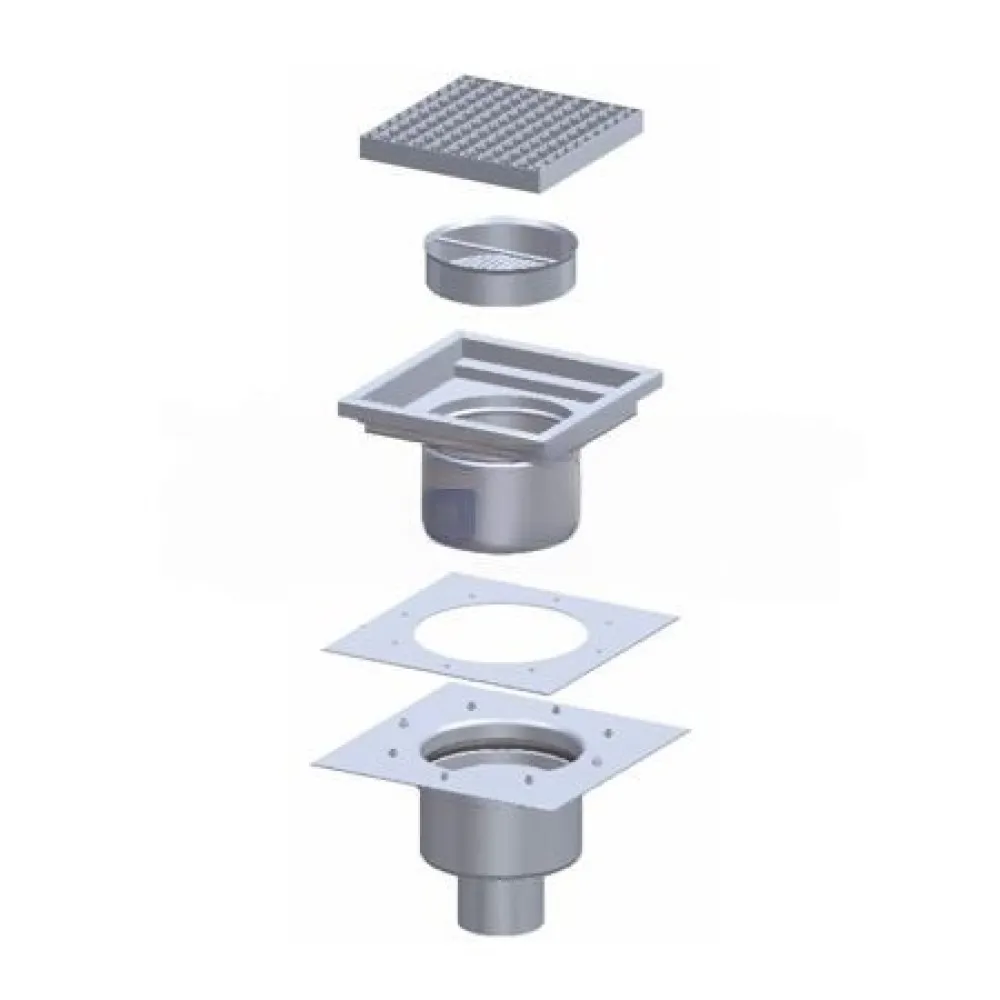 Siphon de sol en deux parties BHS-G BHS-SD-AB0600-030BK