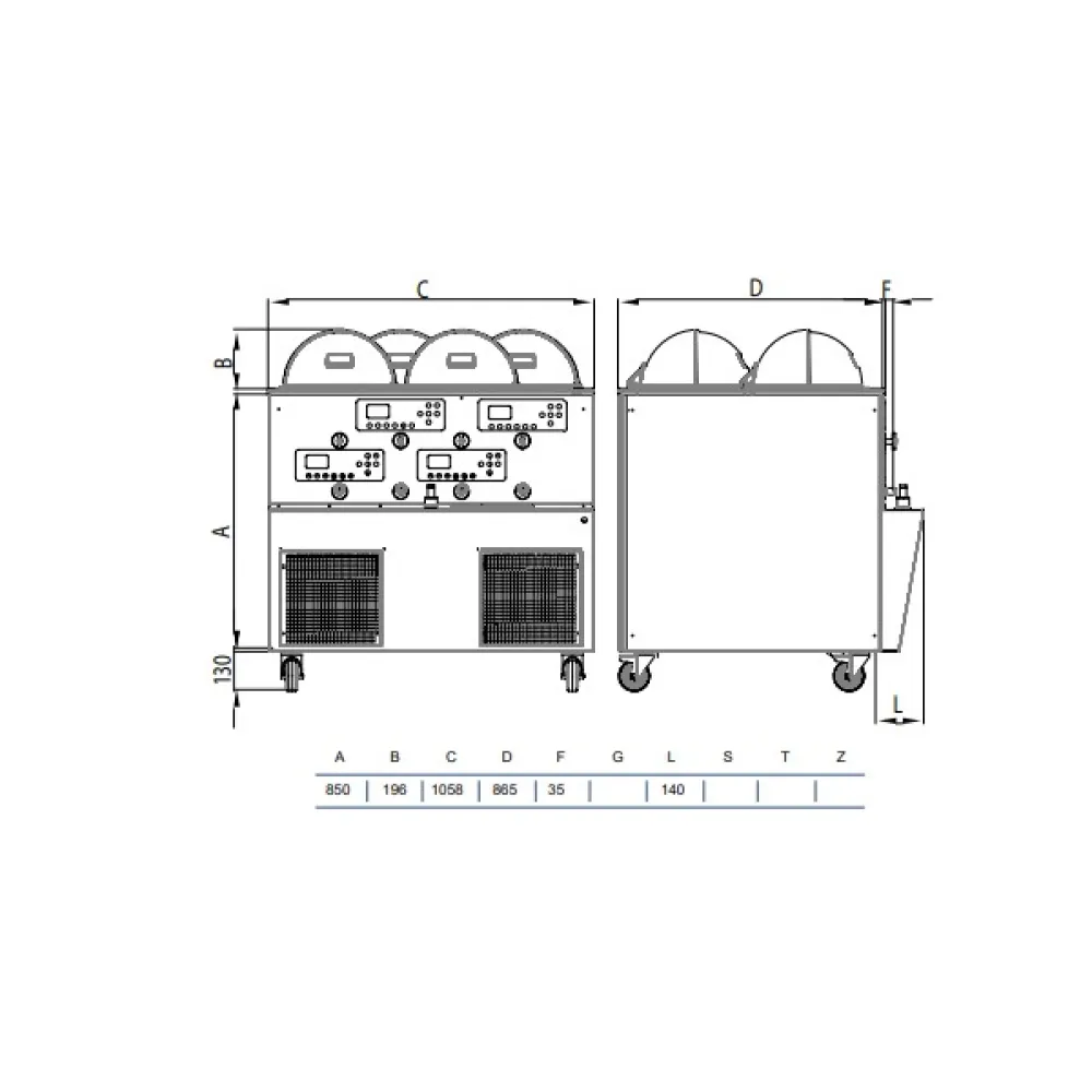 Vitrine de présentation de crème glacée STAFF Ice system 1959 GLS4 LX