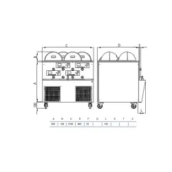 Vitrine de présentation de crème glacée STAFF Ice system 1959 GLS4 LX