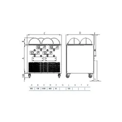 Vitrine de présentation de crème glacée STAFF Ice system 1959 GLS4