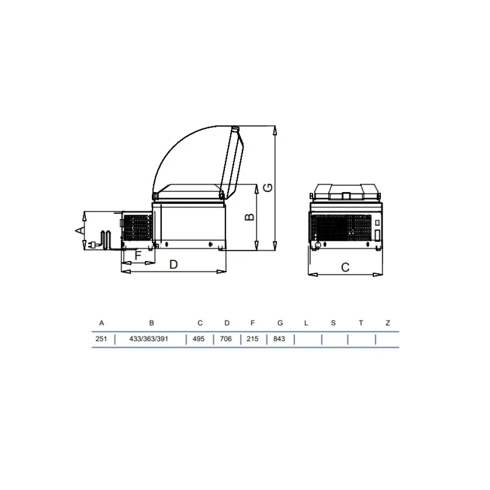 Vitrine de présentation de crème glacée STAFF Ice system 1959 V410VFS