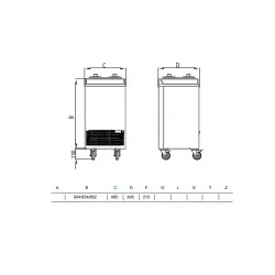 Vitrine de présentation de crème glacée STAFF Ice system 1959 V410 V OW