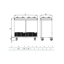 Vitrine de présentation de crème glacée STAFF Ice system 1959 V840 C OW