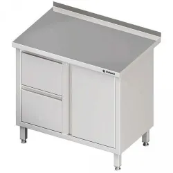 Table avec 2 tiroirs et porte battante Stalgast 980306080