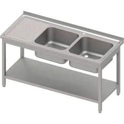 Table en acier inoxydable avec évier Stalgast 983166120