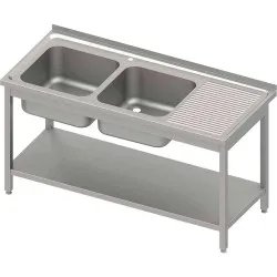 Table en acier inoxydable avec évier Stalgast 983166120