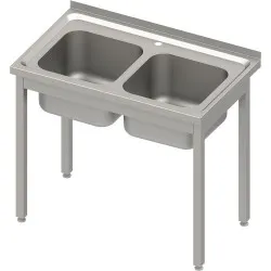 Table en acier inoxydable avec évier Stalgast 983906100