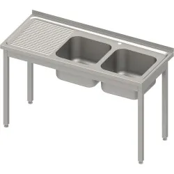 Table en acier inoxydable avec évier Stalgast 983916140