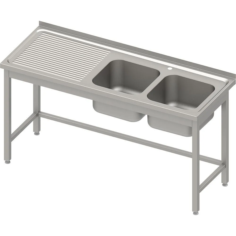 Table en acier inoxydable avec évier Stalgast 983926160