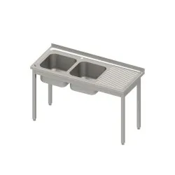 Table en acier inoxydable avec évier Stalgast 983916140