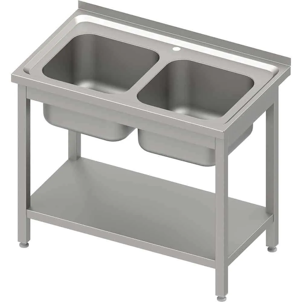 Table en acier inoxydable avec évier Stalgast 983956100