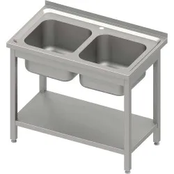 Table en acier inoxydable avec évier Stalgast 983956100