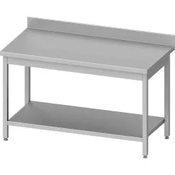 Table facile à monter avec étagère, profondeur 600 mm GREDIL 950046060