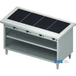Comptoir avec surface céramique chauffante et étagère Stalgast BHS233151