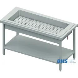 Plan de travail avec bac neutre pour présentation sur glace Stalgast BHS103151