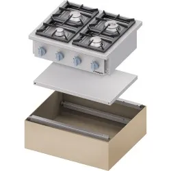 Plaque à gaz avec support ou armoire neutre Stalgast 978523
