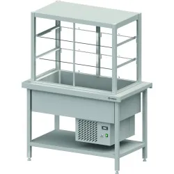 Comptoir avec vitrine de distribution Stalgast ST137121