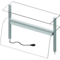 Vitre de protection avec éclairage Stalgast ST273081