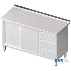 Table avec 3 tiroirs et 2 portes coulissantes Stalgast 980476120