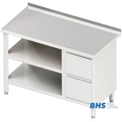 Table de travail avec tiroirs et 2 étagères Stalgast 980296080