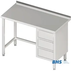Table de travail avec trois tiroirs Stalgast 980376080